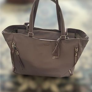 Tumi light violet tote, material almost new